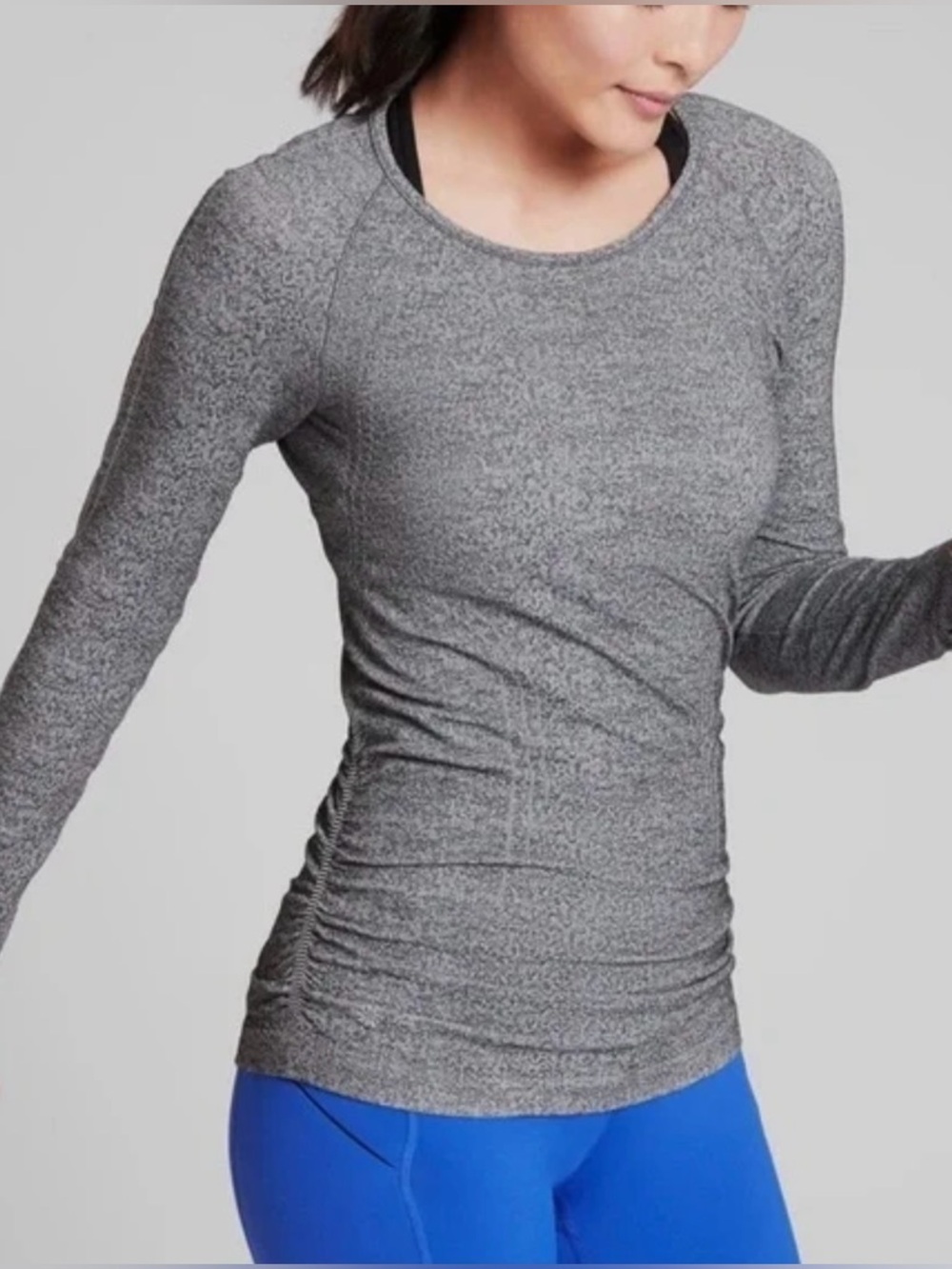 Athleta Speedlight Seamless Long Sleeve Top in Grey Heather